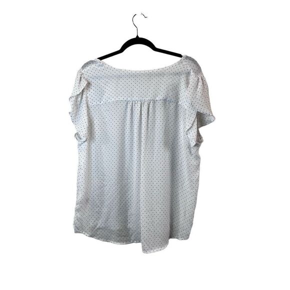 Philosophy white polka dot cap sleeve blouse XL - Picture 2 of 5
